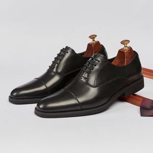 Chaussures Oxford en cuir pour hommes, style anglais, à bout pointu, avec bride, style gentleman, confortables, décontractées, pour affaires - Product Image 3