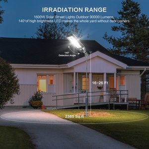 Farola Solar Inteligente de 1600W Súper Brillante con Sensor de Movimiento Remoto, del Anochecer al Amanecer, para Iluminación de Estacionamientos - Product Image 4