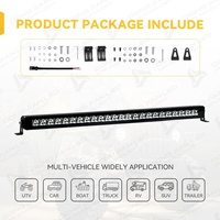Professionelles 8 Zoll Gelbes LED-Lichtleisten-Set für Motorrad Boot E-Bike ATV UTV 4x4 Stoßstange Grill Passend für Jeep Ranger Tacoma RZR