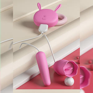 Vente en gros de vibromasseur clitoridien Vibration clitoridienne Plug Anal Vibromasseur Rose Lady Tongue Lick Vibromasseur Masturateurs féminins Sex Toys Oeuf - Product Image 6