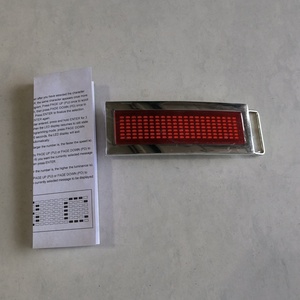 Đảng ủng hộ 7x21pixel nút điều khiển lập trình LED vành đai khóa nhấp nháy ánh sáng LED Tên khóa với tin nhắn thay đổi khóa - Product Image 4
