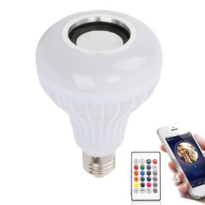 Ampoule LED intelligente pour musique, haut-parleur avec télécommande, rvb, ampoules LED, lampe qui change de couleur 12W E26, Audio stéréo sans fil - Product Image 1
