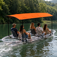 Bateau de tourisme transparent pour 6 passagers, idéal pour les projets hôteliers et les excursions aquatiques dans les stations balnéaires et les zones touristiques