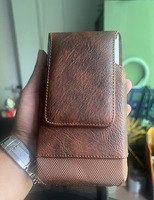 Étui de transport en cuir synthétique et nylon avec clip ceinture pour iPhone 17 Pro Max et Galaxy S26 Ultra LM156