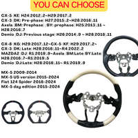 BM roda kemudi olahraga serat karbon, Aksesoris Interior PU untuk Mazda DEMIO DJ Series CX-3 DK Series CX-5 KF DK-8 AXELA