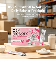 Marque Blanche 20 Sachets Poudre Probiotique en Stick Équilibre Quotidien Multi-Souches Soin Intestinal Complément Alimentaire Probiotique