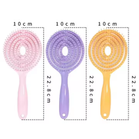 Ensemble de peignes à cheveux personnalisés en plastique pour démêler et masser, vente en gros, mignons, personnalisés, pour voyage, poche chaude, avec logo, brosse à cheveux