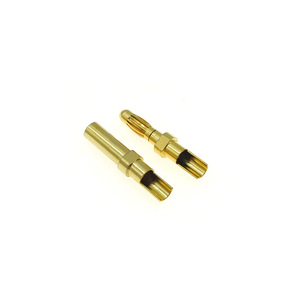 Drum Spring Male And Female <b>Pins</b> 10 Mm Gold Plated High Current Connectors For Ac Dc Applications - Product Image 1
