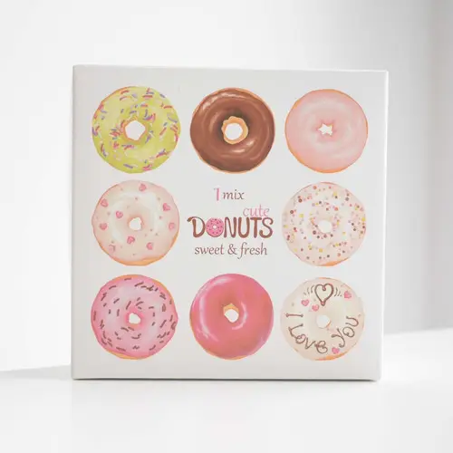도매 사용자 정의 로고 쿠키 모찌 와플 베이커리 식품 용기 도넛에 대한 직사각형 맞춤형 도넛 상자