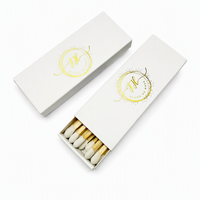 Allumettes de sécurité esthétiques en bois longues avec logo personnalisé, pour boîte à allumettes minimaliste, ornement de table, parfum d'ambiance