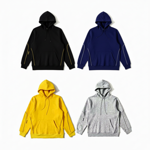 Sweat à capuche oversize pour homme en polyester et coton, décontracté, color block, haute qualité, prix de gros, étiquette personnalisée, nouveauté directe - Product Image 1