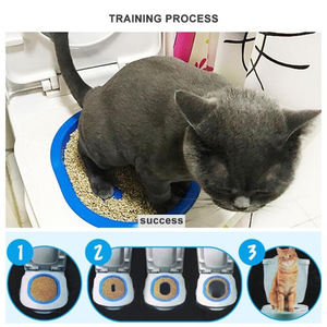 最高のプラスチック猫トイレトレーニングキットトイレボックス子犬猫トイレマットトレーナーtペットクリーニング猫 - Product Image 4