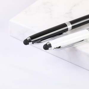 ปากกาลูกลื่นโลหะหนักแบบสัมผัสหน้าจอ สีดำเรียบง่าย สำหรับสำนักงานธุรกิจ  สามารถพิมพ์โลโก้ได้  ปากกาเขียนสำหรับนักเรียน - Product Image 2