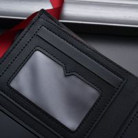 Dompet pendek pria kustom dompet bisnis sederhana modis lembut kulit pria muda