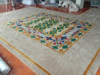 Tapis de sol en laine/soie fait main avec poils longs et résistant aux taches, style moderne, tapis de salon