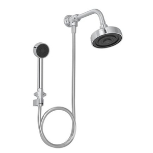 Wandmontierter Zweifunktions-Duschsatz mit Kopfbrause und Handbrause, Duschumstellventil-Set mit Duscharm und Halterung - Product Image 1