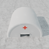 Tente d'urgence médicale gonflable sur mesure, imperméable, coupe-vent et résistante au soleil, installation facile pour hôpital de campagne, abri et secours