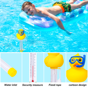 Thermomètre <span class=keywords><strong>de</strong></span> piscine en PVC avec canard en peluche, vente en gros <span class=keywords><strong>de</strong></span> thermomètres domestiques bon marché, thermomètre à kérosène - Product Image 4