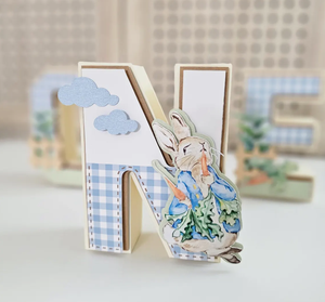 Peter Rabbit 3D Letters Decor 1St Birthday Easter Wooden Decoration - Product Image 4