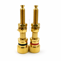 Bevenbi Bornes de connexion plaquées or en cuivre au tellurure pur, prise banane 4 mm, bornes audio pour amplificateur de haut-parleur Hi-Fi