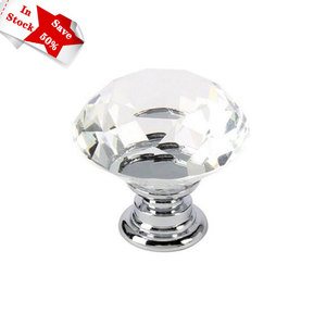 Diamètre 30mm Diamant Cristal <span class=keywords><strong>Verre</strong></span> Alliage Porte <span class=keywords><strong>Tiroir</strong></span> Armoire Poignée Poignées VT-01.147 - Product Image 1