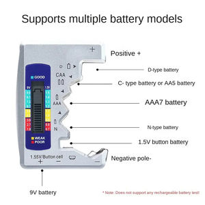 Testeur de Batterie Numérique en Gros (1 pièce) pour Piles C, D, N, AA, AAA, Piles Bouton 1.5V – Détecteur de Capacité avec Écran LCD – Outil de Mesure de Capacité - Product Image 5