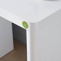 Bureau d'angle moderne en bois au style nordique, équipement de bureau pour la maison, 120321