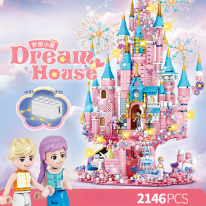 Princesse romantique château bloc de construction ensemble ABS plastique 3D Puzzle décoration jouets éducatifs pour enfants adultes modèle jouet cadeau - Product Image 4