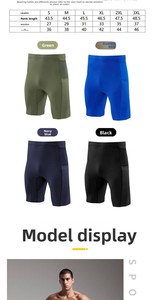 Pantaloncini da Corsa a Compressione per Uomo, Elastici e Traspiranti con Fori, Asciugatura Rapida, Ideali per Maratona - Product Image 6