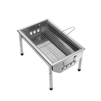 Barbecue Pinnovo en acier inoxydable, barbecue pliable pour la randonnée en plein air, barbecue au charbon de bois, réchaud de camping