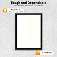 Kotak Lampu Poster Film LED Backlit yang Dipasang di Dinding, Bingkai Snap, Gambar Seni, Kotak Cahaya untuk Iklan, Papan Tanda Lightbox untuk Dinding Home Theater