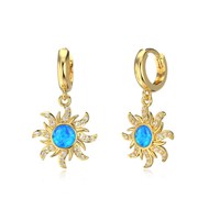 S925 Silver Opal Zircon Temperamento europeo y americano Ins Style Light Luxury Jewelry Womens Tragus Pendientes Venta