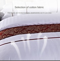 Housse de Couette Jacquard Rayée 3cm Blanche de Luxe, Parure de Lit 100% Coton pour Hôtels de Luxe, Vente en Gros Taille Personnalisée