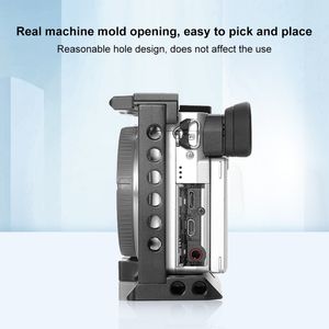 Stabilisateur de Cage de caméra en métal manche en bois PULUZ pour <span class=keywords><strong>Sony</strong></span> A6400 / A6300 / <span class=keywords><strong>A6100</strong></span> / A6000 stabilisateur de Cage de caméra - Product Image 5