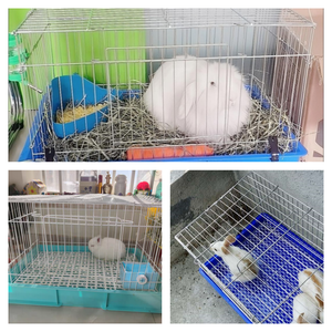 Anti-spat draadkonijnenkooi cavia-kooi opvouwbaar draagbaar rechthoekig grote chinchilla-kooi - Product Image 5
