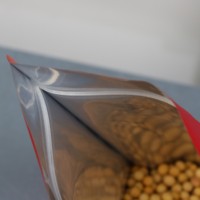 Sacs Doypack à Fermeture Zip Refermable en Aluminium Rouge de Qualité Alimentaire pour Emballage de Noix, Haricots et Aliments Secs – Pochette Autoportante – Vente Directe Usine
