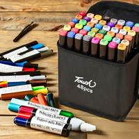 Marqueurs d'Art pour Dessin 24 36 48 60 80 Couleurs, Set de Feutres Alcool Permanents à Double Pointe pour Artistes
