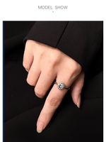 New Trend Sterling Silber Schmuck Zirkon 18k Versprechen verstellbar 1ct Moissan ite Anhänger Diamant Verlobung Frauen Ehering