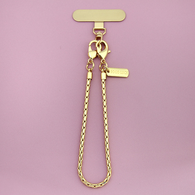 Luxury Metal Mobile Phone Wrist Strap Anti Theft Detachable Bracelet Cell Phone Lanyard Phone Case Chain Rope with Tether Tab