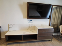 Dalle de pierre de quartz Calacatta Platinum Borage Wayon WG538, pierre synthétique pour plan de travail de cuisine et salle de bain