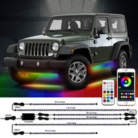Meilleure qualité 12V étanche aluminium LED voiture Underglow lumière Kits 4 pièces accessoires en aluminium pour EcoSport RV voiture pick-up