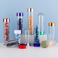 Nouvelle Arrivée 2026 – Tube en Plastique Transparent Épais de Qualité Alimentaire pour Laboratoire, 50ml, 55ml, 75ml, 80ml, 100ml, pour Capsules avec Bouchon Or Rose