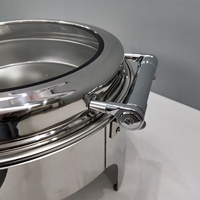 Ensemble de chauffe-plats en or pour la restauration chauffe-plats en or pour buffet chauffe-plats chauffe-plats couvercle rond pour buffet dinde