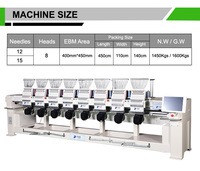 Machine à broder industrielle FUJA à 8 têtes et 12 aiguilles, informatisée, pour logos, vêtements, t-shirts et casquettes, prix de gros