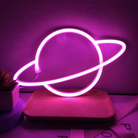 Enseigne néon LED Planète Lune Étoile Nuage Décoration Murale pour Chambre Fête Mariage Bar Maison Magasin Art Décoration Éclairage