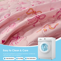 Couvre-lits HONI pour lit, couvre-lits roses, couvre-lits doux, couvre-lits légers d'été, couvre-lits modernes, couvre-lits à motifs de pièces de monnaie pour toutes les saisons
