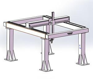Robot Gantry a 3 Assi Motorizzato Personalizzabile 1-3 Tonnellate con Accelerazione AC220V/380V per Linee di Automazione Industriale - Product Image 3