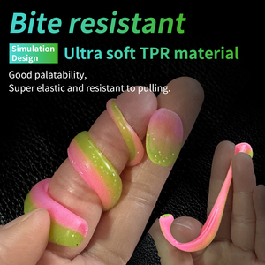 KEWOTE Floating TPR Super Soft Bait Set bionico T-Tail Fish finto <span class=keywords><strong>esca</strong></span> 1 pezzo in PVC Carp Fishing esche nere Pit Bass Fish - Product Image 6
