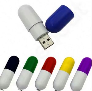 Custom Logo Plastic Capsule Pill Shape Promotional Gift Usb <b>Flash</b> Drive - Product Image 2