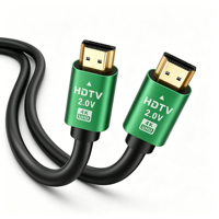 Kabel HDMI 2.0 Ultra High Speed 4K 18Gbps dengan Casing Paduan Seng Hijau, 4K 60Hz HDMIR EARC Kabel Ethernet untuk PS5 Xbox Monitor Proyektor